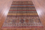 Khorjin Persian Gabbeh Hand Knotted Wool Rug - 5' 10" X 8' 0" - Golden Nile