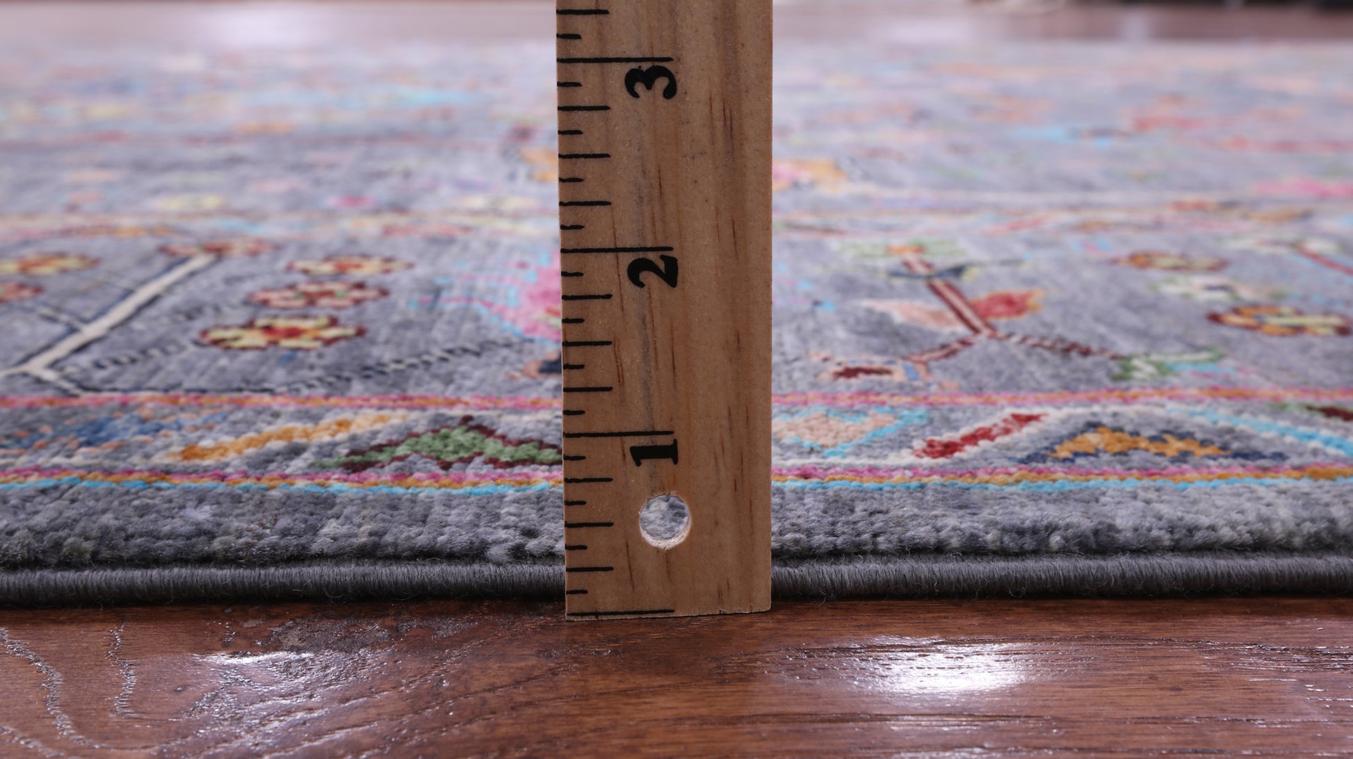 Grey Peshawar Hand Knotted Wool Rug - 5' 8" X 8' 5" - Golden Nile