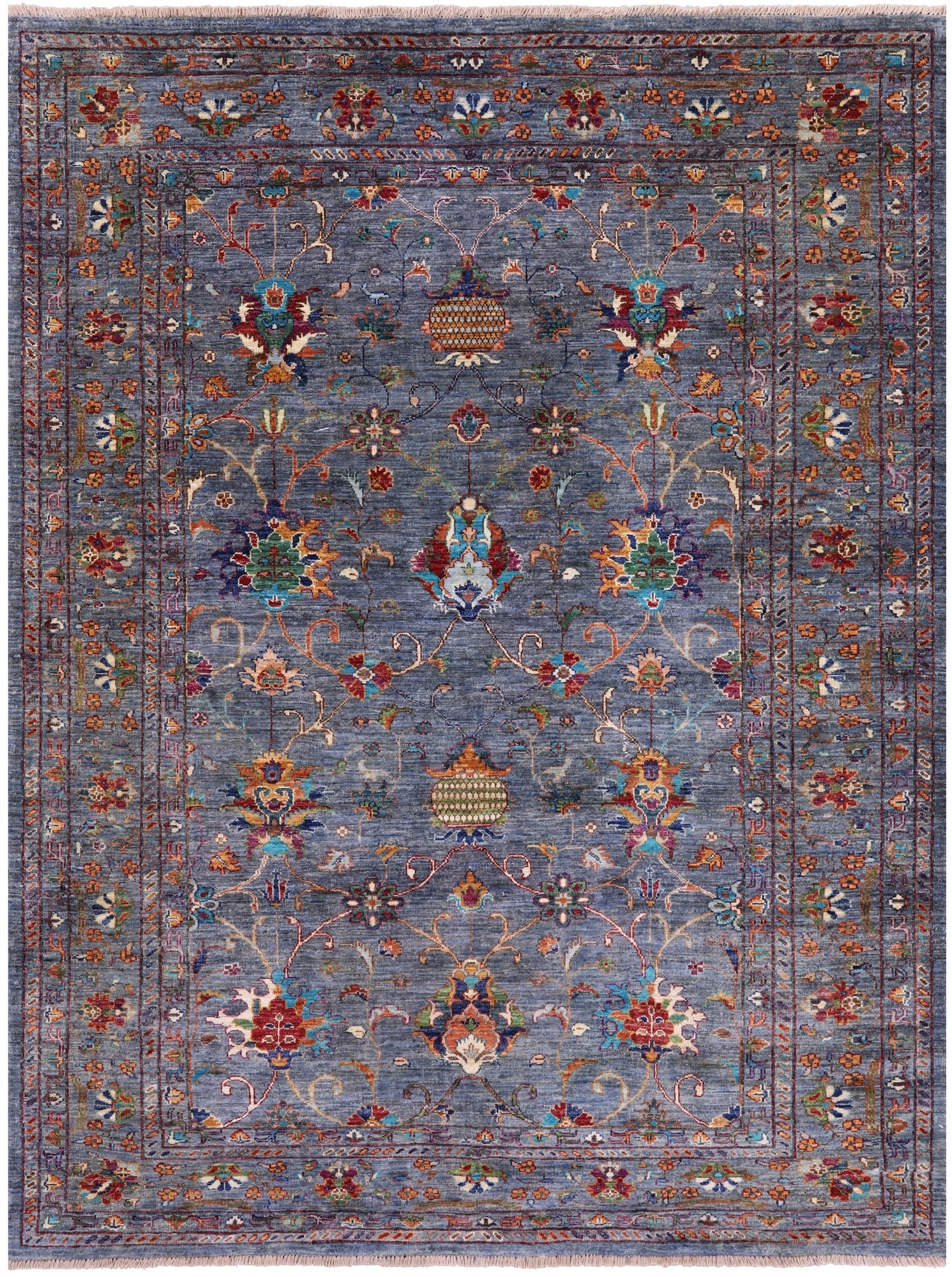 Peshawar Handmade Wool Rug - 5' 11" X 7' 11" - Golden Nile