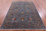 Peshawar Handmade Wool Rug - 5' 11" X 7' 11" - Golden Nile