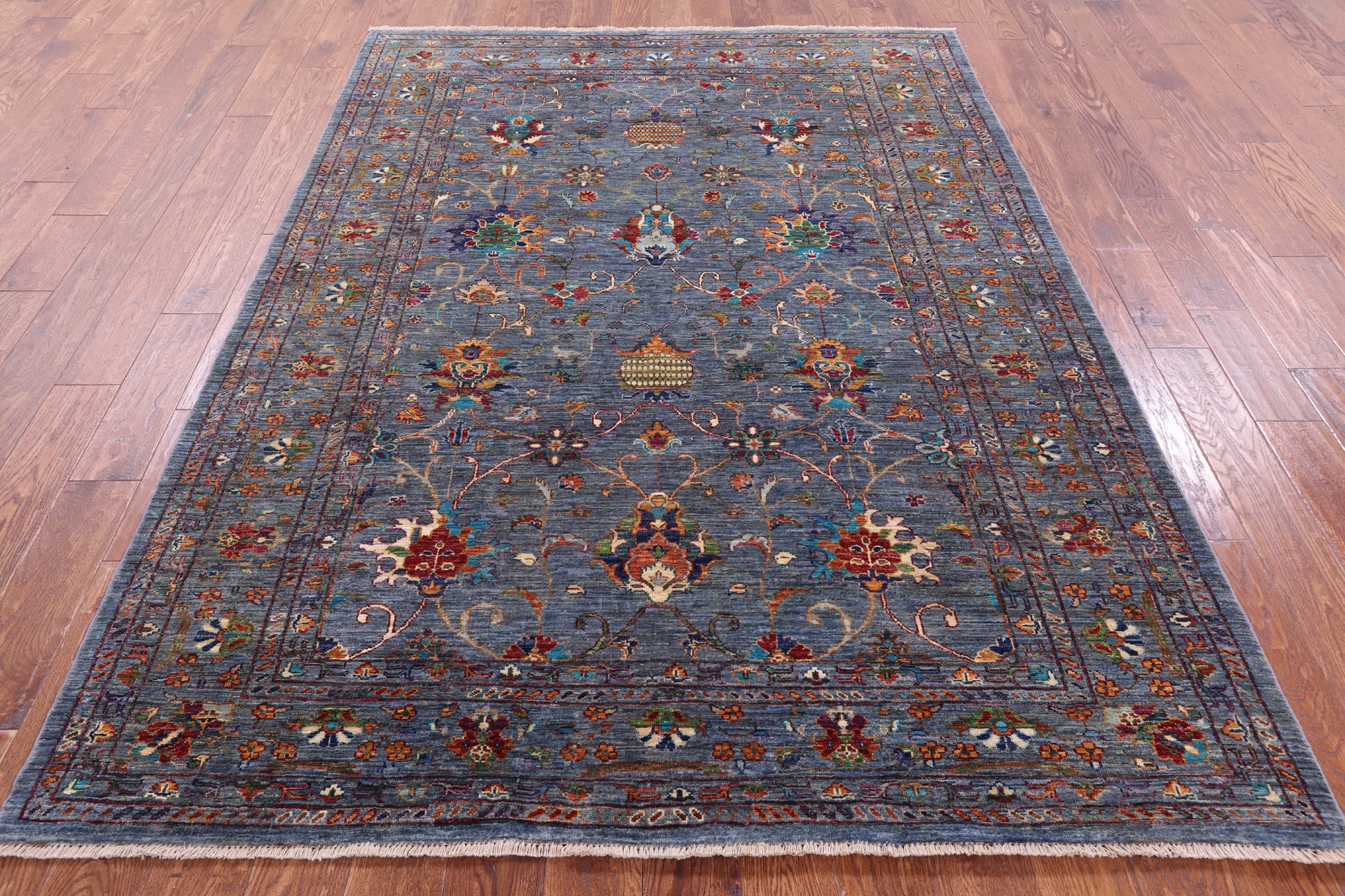 Peshawar Handmade Wool Rug - 5' 11" X 7' 11" - Golden Nile