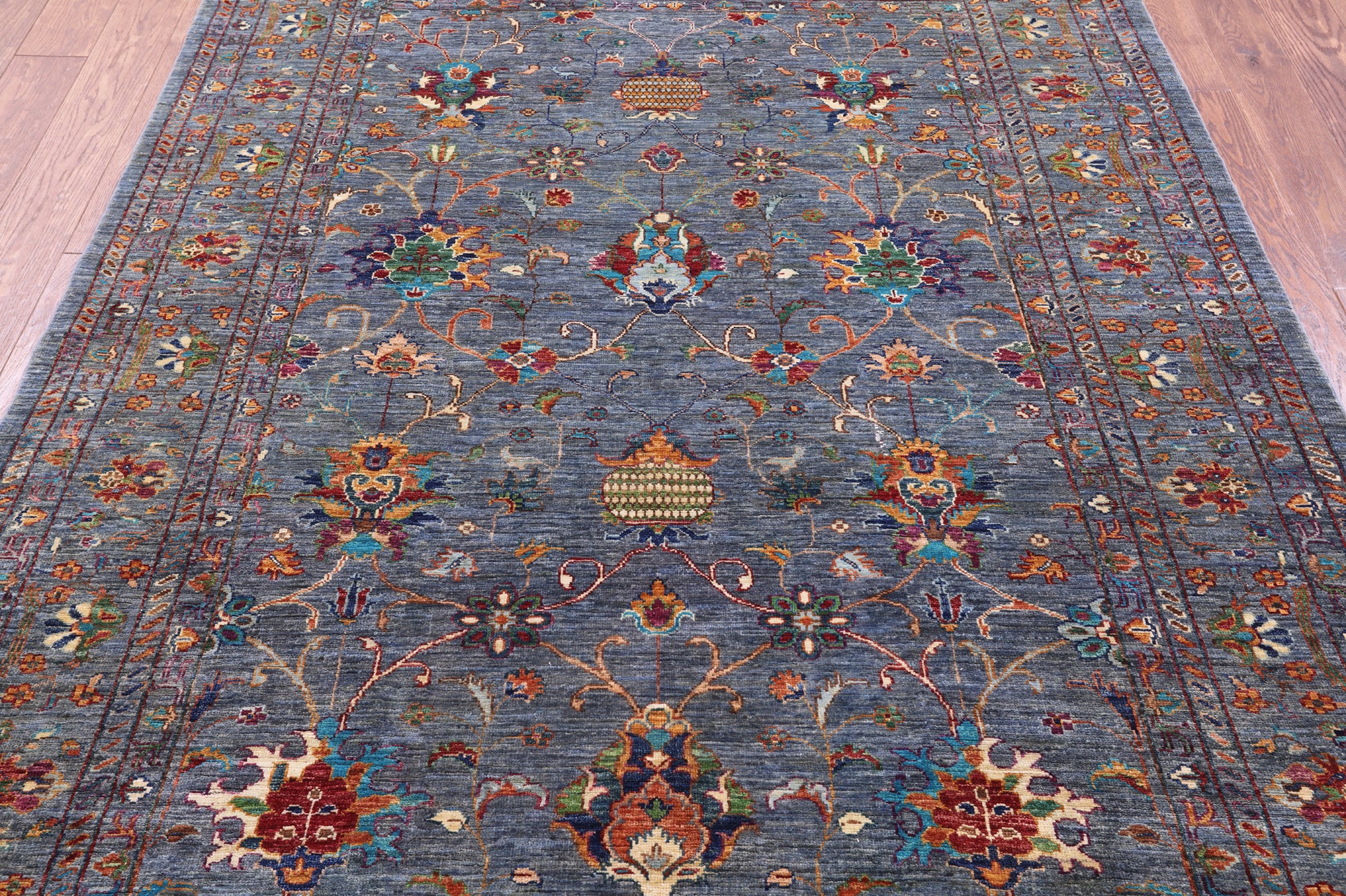 Peshawar Handmade Wool Rug - 5' 11" X 7' 11" - Golden Nile