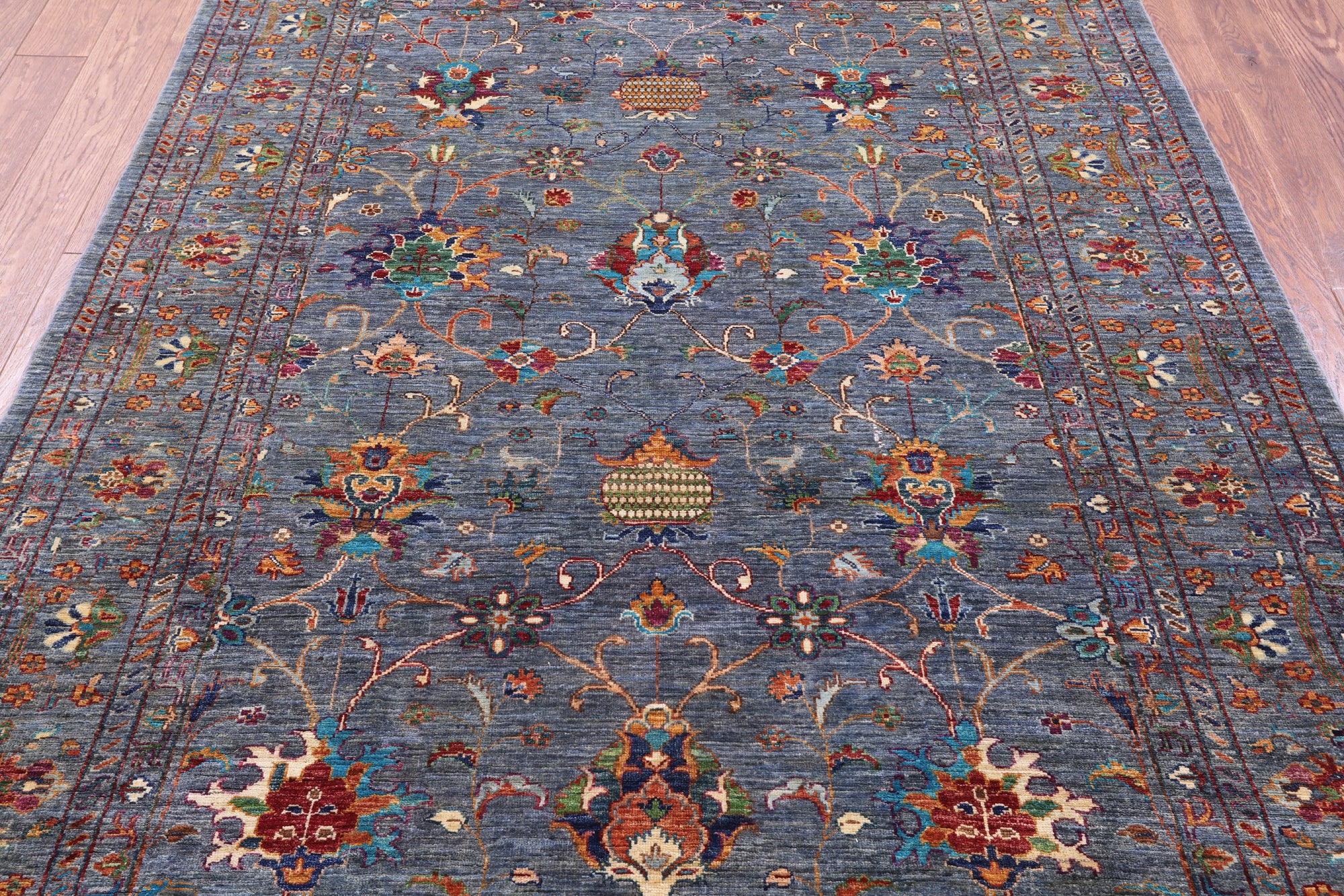 Peshawar Handmade Wool Rug - 5' 11" X 7' 11" - Golden Nile
