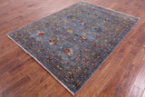 Peshawar Handmade Wool Rug - 5' 11" X 7' 11" - Golden Nile