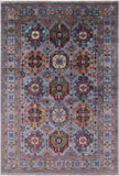 Turkmen Ersari Hand Knotted Wool Rug - 5' 5" X 7' 10" - Golden Nile