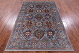 Turkmen Ersari Hand Knotted Wool Rug - 5' 5" X 7' 10" - Golden Nile