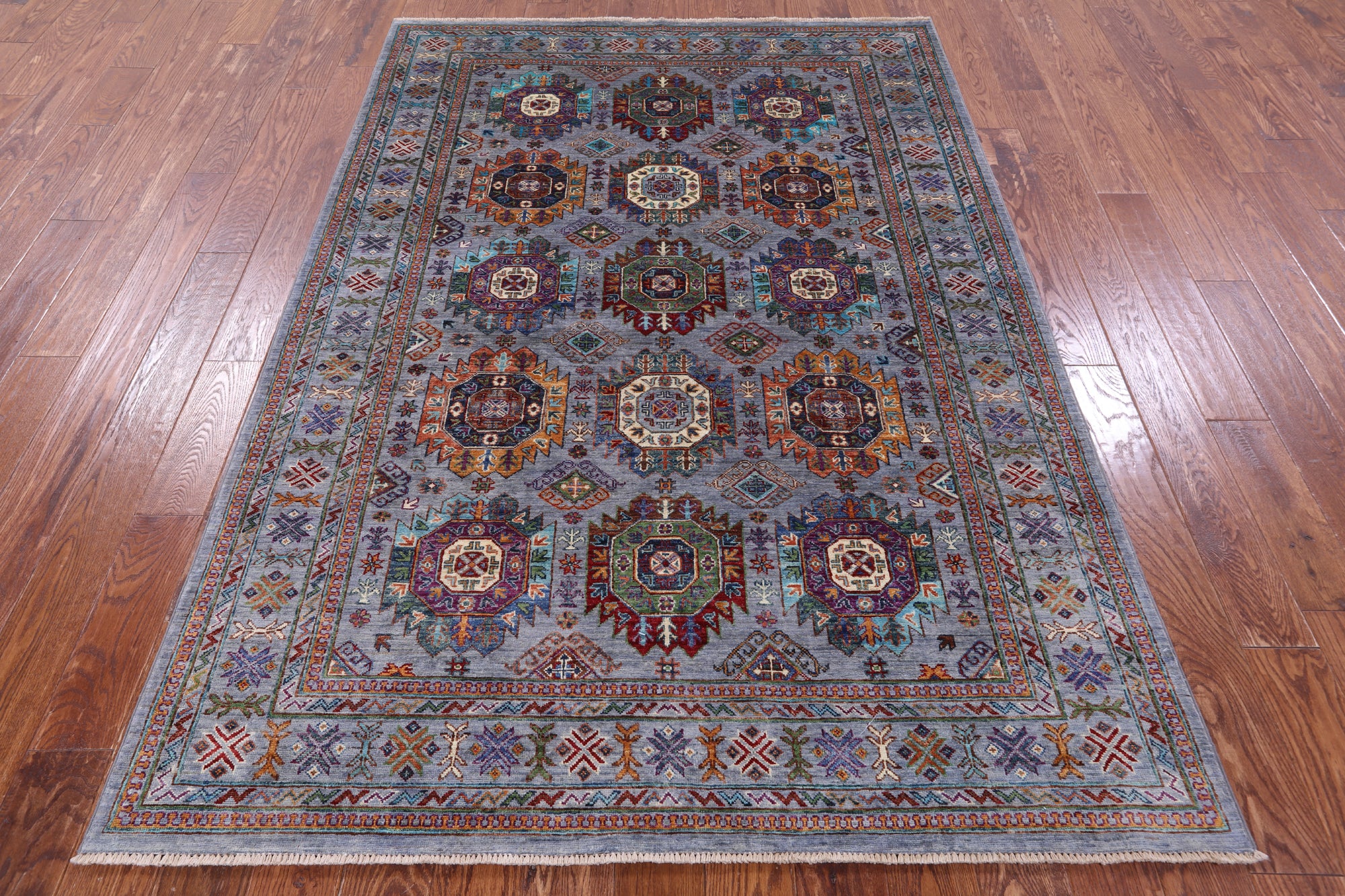 Turkmen Ersari Hand Knotted Wool Rug - 5' 5" X 7' 10" - Golden Nile