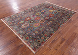 Tribal Persian Hand Knotted Wool Rug - 5' 8" X 8' 0" - Golden Nile