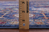 Blue Persian Fine Serapi Hand Knotted Wool Rug - 7' 0" X 9' 10" - Golden Nile