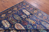 Blue Persian Fine Serapi Hand Knotted Wool Rug - 7' 0" X 9' 10" - Golden Nile