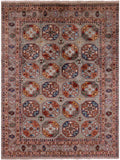 Turkmen Ersari Hand Knotted Wool Rug - 5' 0" X 6' 6" - Golden Nile
