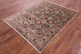 Turkmen Ersari Hand Knotted Wool Rug - 5' 0" X 6' 6" - Golden Nile