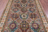 Turkmen Ersari Hand Knotted Wool Rug - 5' 7" X 8' 1" - Golden Nile