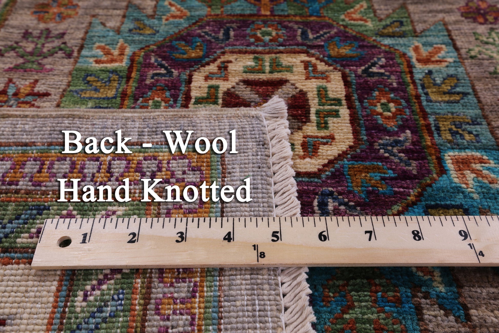 Turkmen Ersari Hand Knotted Wool Rug - 5' 7" X 8' 1" - Golden Nile