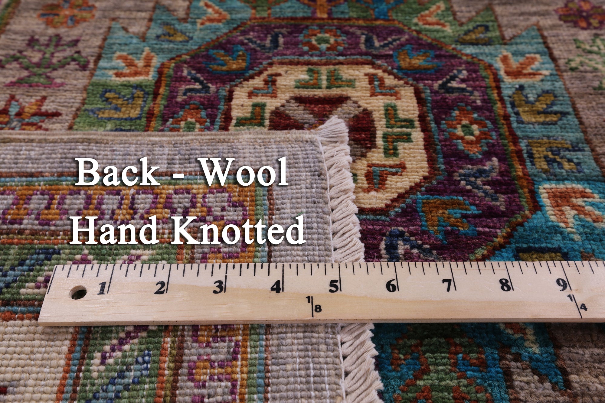 Turkmen Ersari Hand Knotted Wool Rug - 5' 7" X 8' 1" - Golden Nile