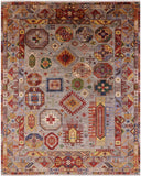 Turkmen Ersari Hand Knotted Wool Rug - 8' 2" X 9' 9" - Golden Nile