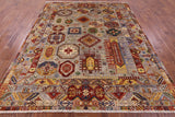 Turkmen Ersari Hand Knotted Wool Rug - 8' 2" X 9' 9" - Golden Nile