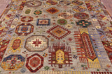 Turkmen Ersari Hand Knotted Wool Rug - 8' 2" X 9' 9" - Golden Nile