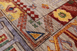 Turkmen Ersari Hand Knotted Wool Rug - 8' 2" X 9' 9" - Golden Nile