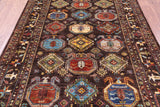 Brown Turkmen Ersari Hand Knotted Wool Rug - 5' 7" X 8' 2" - Golden Nile