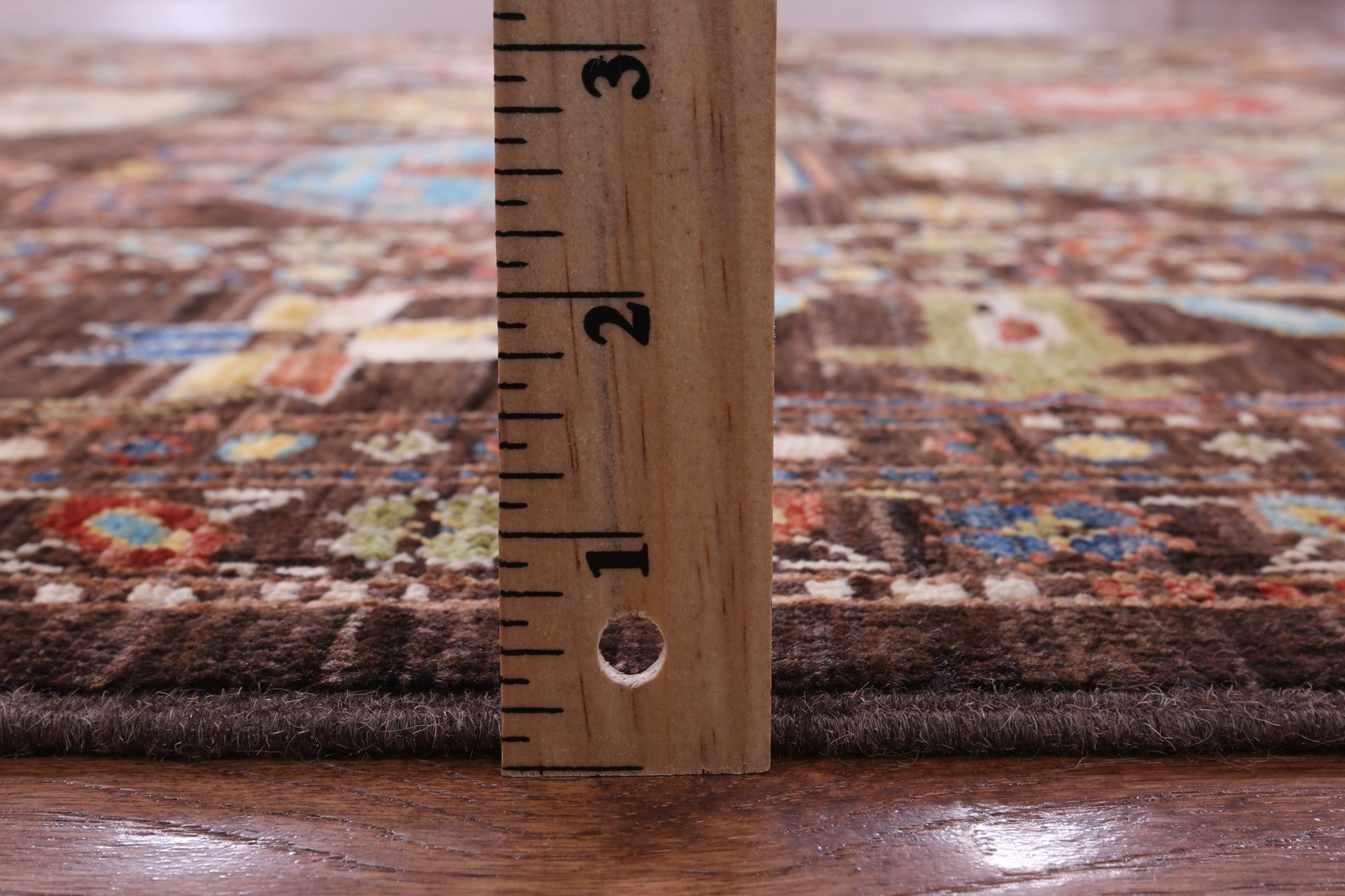Brown Turkmen Ersari Hand Knotted Wool Rug - 5' 7" X 8' 2" - Golden Nile