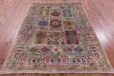 Turkmen Ersari Hand Knotted Wool Rug - 5' 7" X 7' 8" - Golden Nile