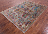 Turkmen Ersari Hand Knotted Wool Rug - 5' 7" X 7' 8" - Golden Nile