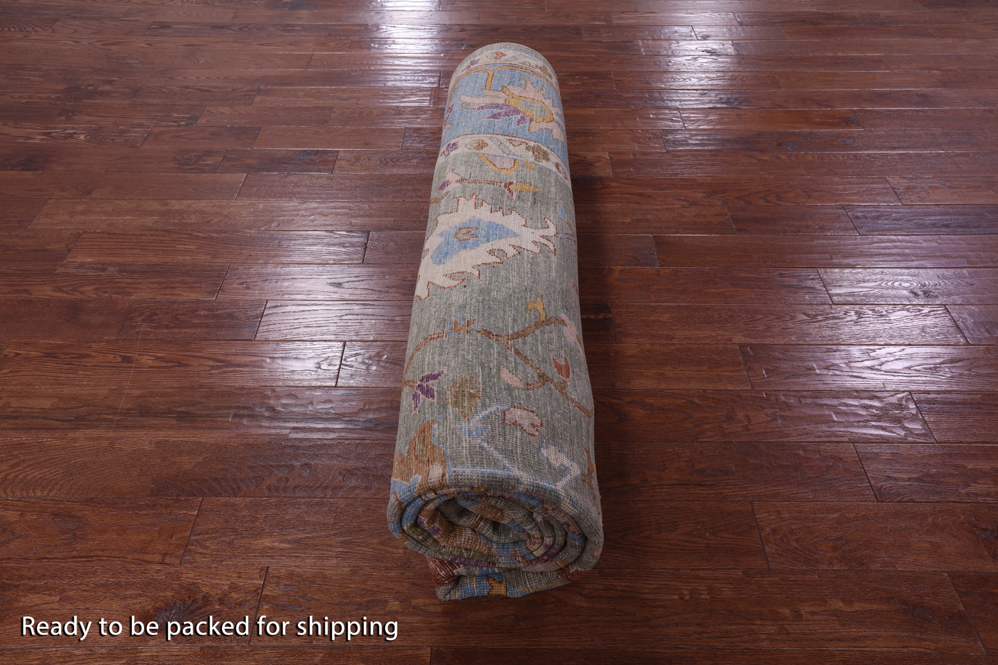 Grey Turkish Oushak Hand Knotted Wool Rug - 9' 1" X 11' 9" - Golden Nile