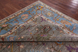 Grey Turkish Oushak Hand Knotted Wool Rug - 9' 1" X 11' 9" - Golden Nile