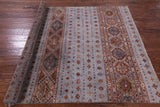 Grey Khorjin Persian Gabbeh Hand Knotted Wool Rug - 5' 7" X 7' 11" - Golden Nile