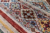 Khorjin Persian Gabbeh Hand Knotted Wool Rug - 5' 8" X 7' 7" - Golden Nile