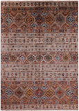 Khorjin Persian Gabbeh Hand Knotted Wool Rug - 5' 9" X 8' 0" - Golden Nile