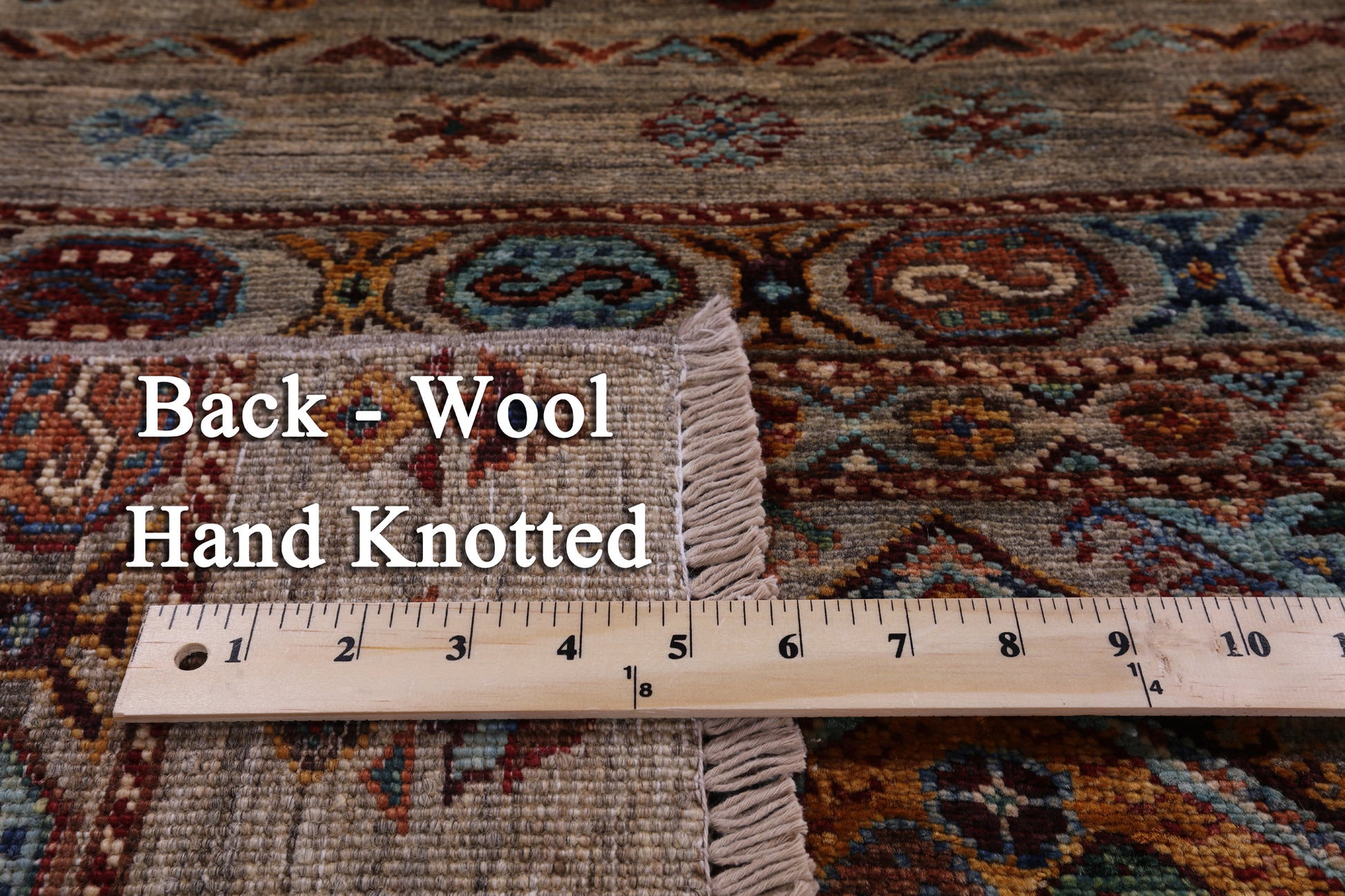Khorjin Persian Gabbeh Hand Knotted Wool Rug - 5' 9" X 8' 0" - Golden Nile