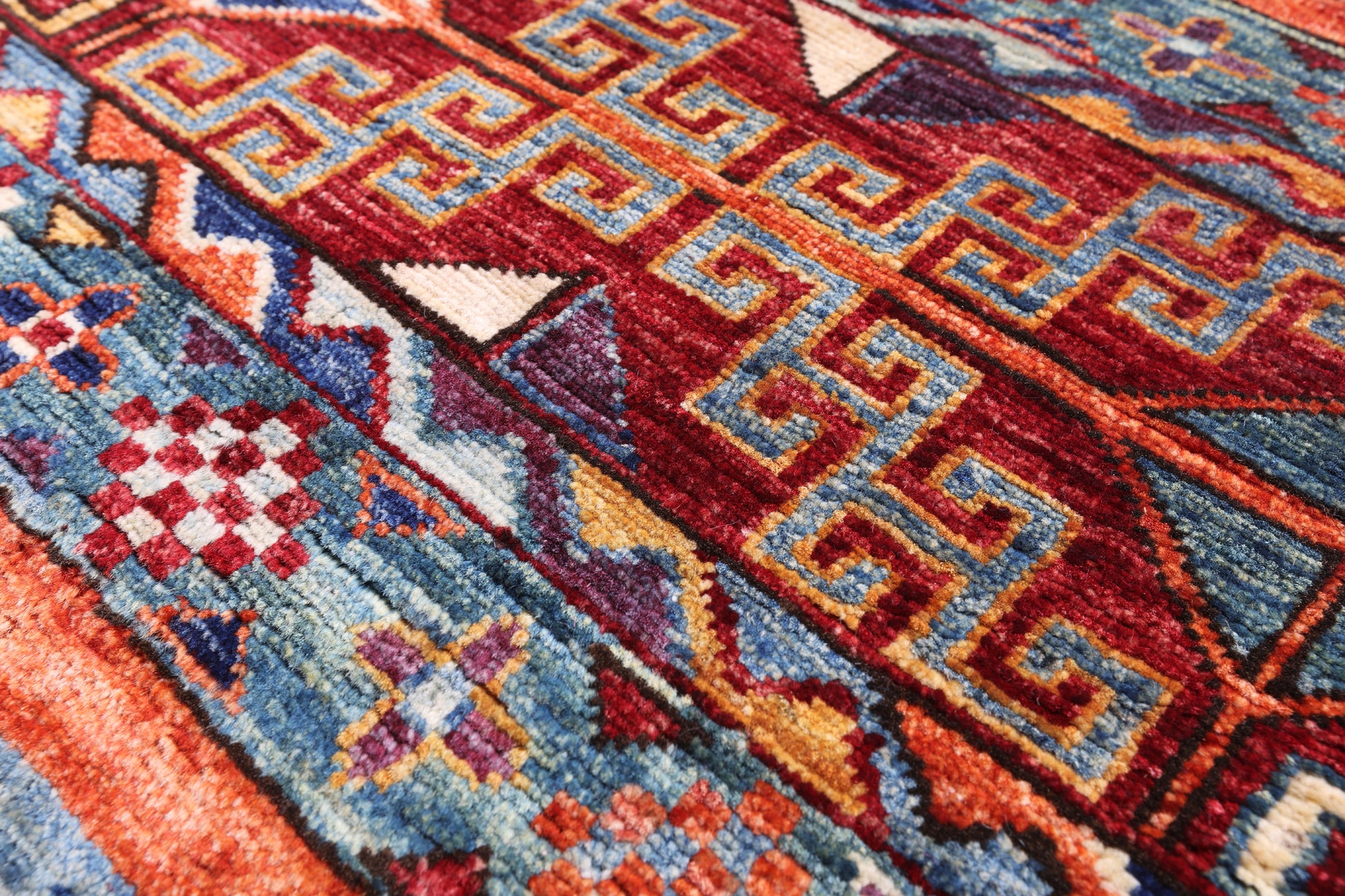 Khorjin Persian Gabbeh Hand Knotted Wool Rug - 5' 0" X 6' 3" - Golden Nile