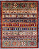 Tribal Persian Gabbeh Hand Knotted Wool Rug - 4' 10" X 6' 4" - Golden Nile
