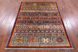 Tribal Persian Gabbeh Hand Knotted Wool Rug - 4' 10" X 6' 4" - Golden Nile