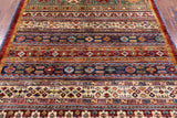Tribal Persian Gabbeh Hand Knotted Wool Rug - 4' 10" X 6' 4" - Golden Nile