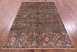 Khorjin Persian Gabbeh Hand Knotted Wool Rug - 4' 11" X 7' 2" - Golden Nile