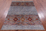 Khorjin Persian Gabbeh Handmade Wool Rug - 4' 11" X 6' 9" - Golden Nile