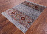 Khorjin Persian Gabbeh Handmade Wool Rug - 4' 11" X 6' 9" - Golden Nile