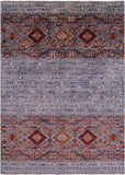 Khorjin Persian Gabbeh Handmade Wool Rug - 4' 11" X 6' 9" - Golden Nile