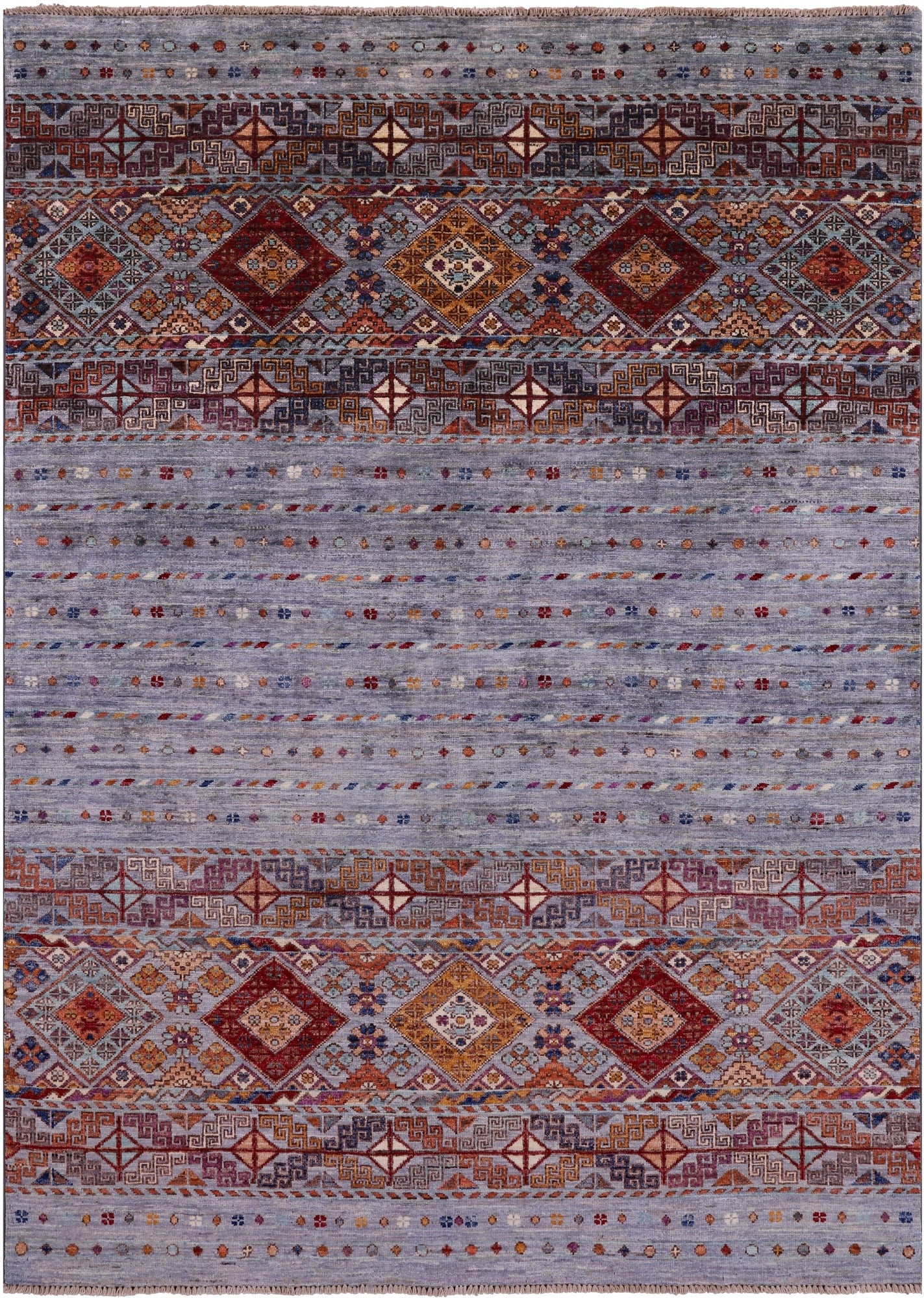 Khorjin Persian Gabbeh Handmade Wool Rug - 4' 11" X 6' 9" - Golden Nile