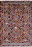 Tribal Persian Gabbeh Hand Knotted Wool Rug - 5' 9" X 8' 1" - Golden Nile
