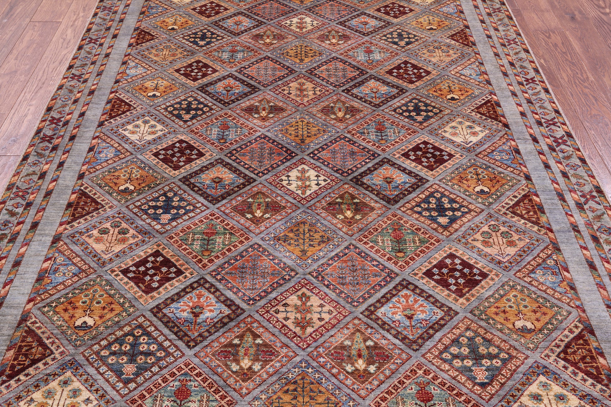 Tribal Persian Gabbeh Hand Knotted Wool Rug - 5' 9" X 8' 1" - Golden Nile