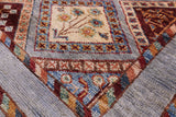 Tribal Persian Gabbeh Hand Knotted Wool Rug - 5' 9" X 8' 1" - Golden Nile