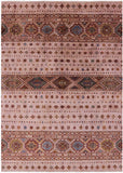 Khorjin Persian Gabbeh Handmade Wool Rug - 5' 8" X 7' 9" - Golden Nile