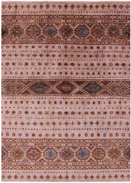 Khorjin Persian Gabbeh Handmade Wool Rug - 5' 8" X 7' 9" - Golden Nile