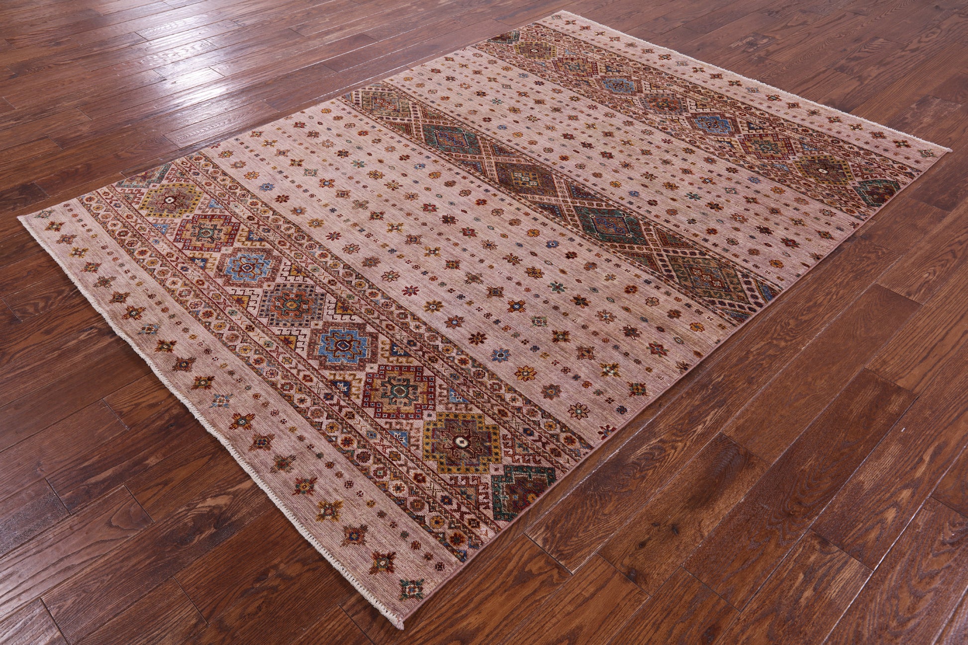 Khorjin Persian Gabbeh Handmade Wool Rug - 5' 8" X 7' 9" - Golden Nile