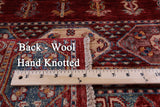 Red Khorjin Persian Gabbeh Hand Knotted Wool Rug - 3' 9" X 6' 3" - Golden Nile