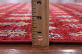 Red Khorjin Persian Gabbeh Hand Knotted Wool Rug - 3' 9" X 6' 3" - Golden Nile